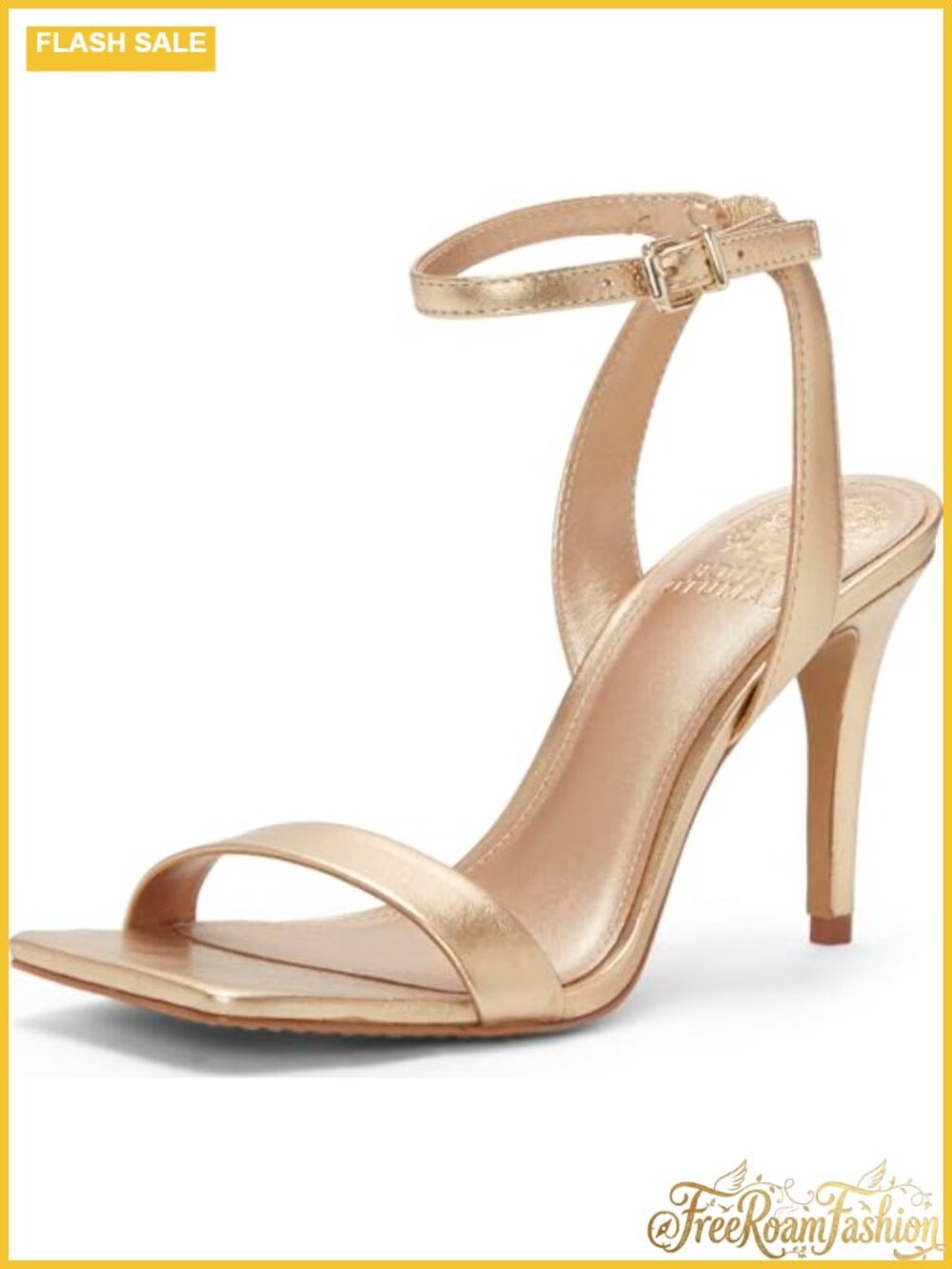 Vince Camuto Saprenda High Heel Sandals Square Toe Stiletto Ankle Strap